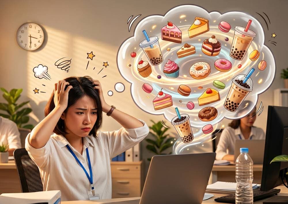 Tầm 3-4h chiều là thèm ngọt điên cuồng, không có miếng bánh hay ngụm trà sữa là bứt rứt không yên