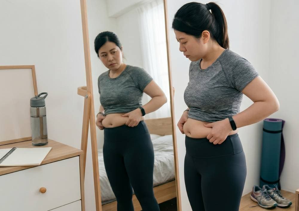 Ăn không nhiều mà bụng vẫn to, cố giảm mỡ bụng thì trầy trật mãi không xuống