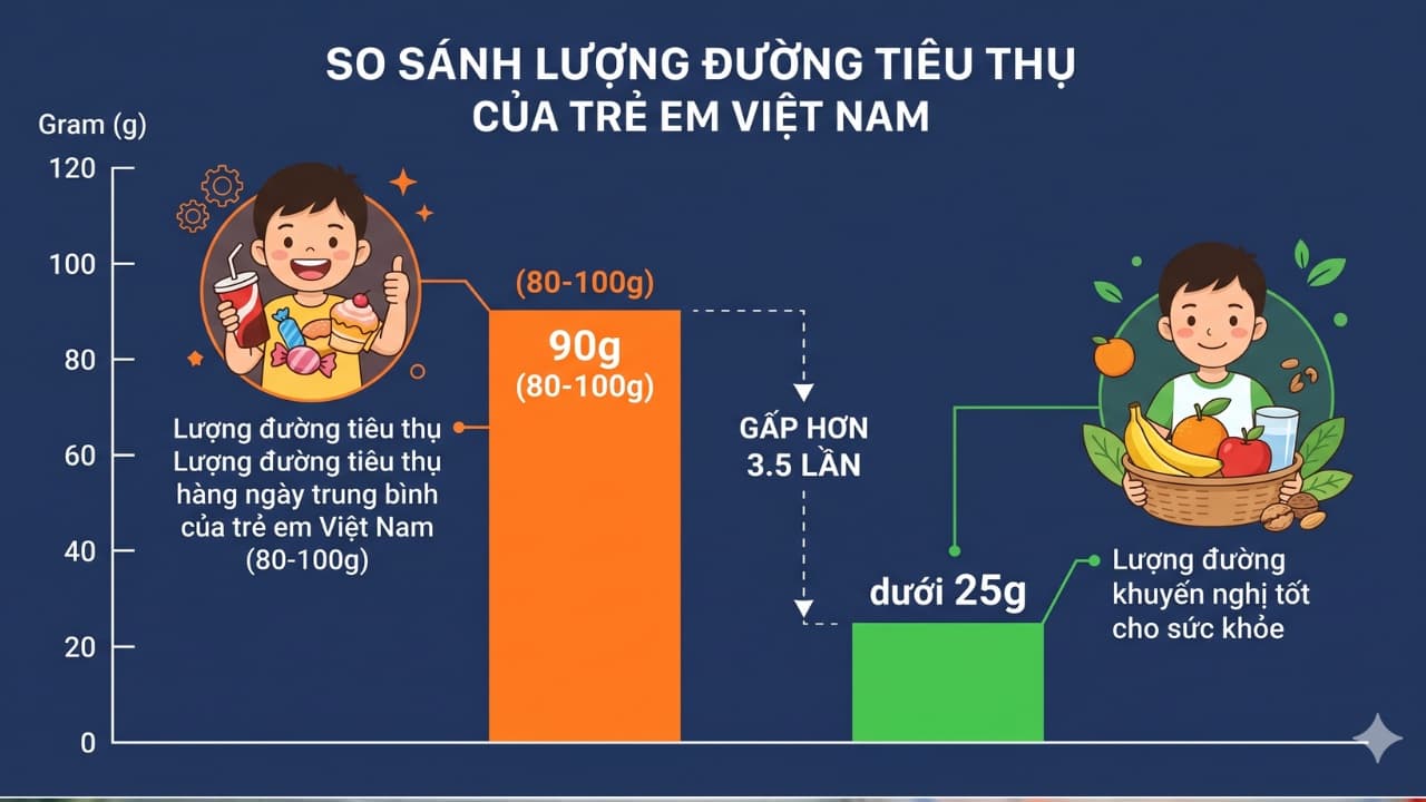 Trẻ em có cần quan tâm tới đường huyết không? — hình minh hoạ