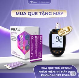 Máy Đo FORA 6 + 10 Que Thử Ketone