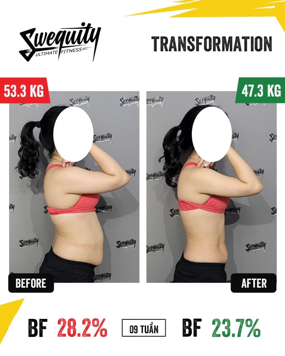 Khách Swequity Gyms — kết quả transformation