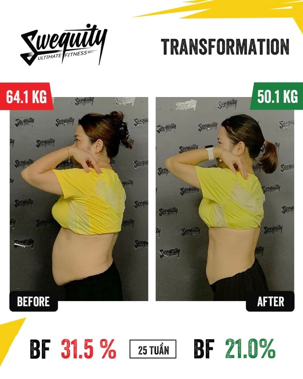 Khách Swequity Gyms — kết quả transformation