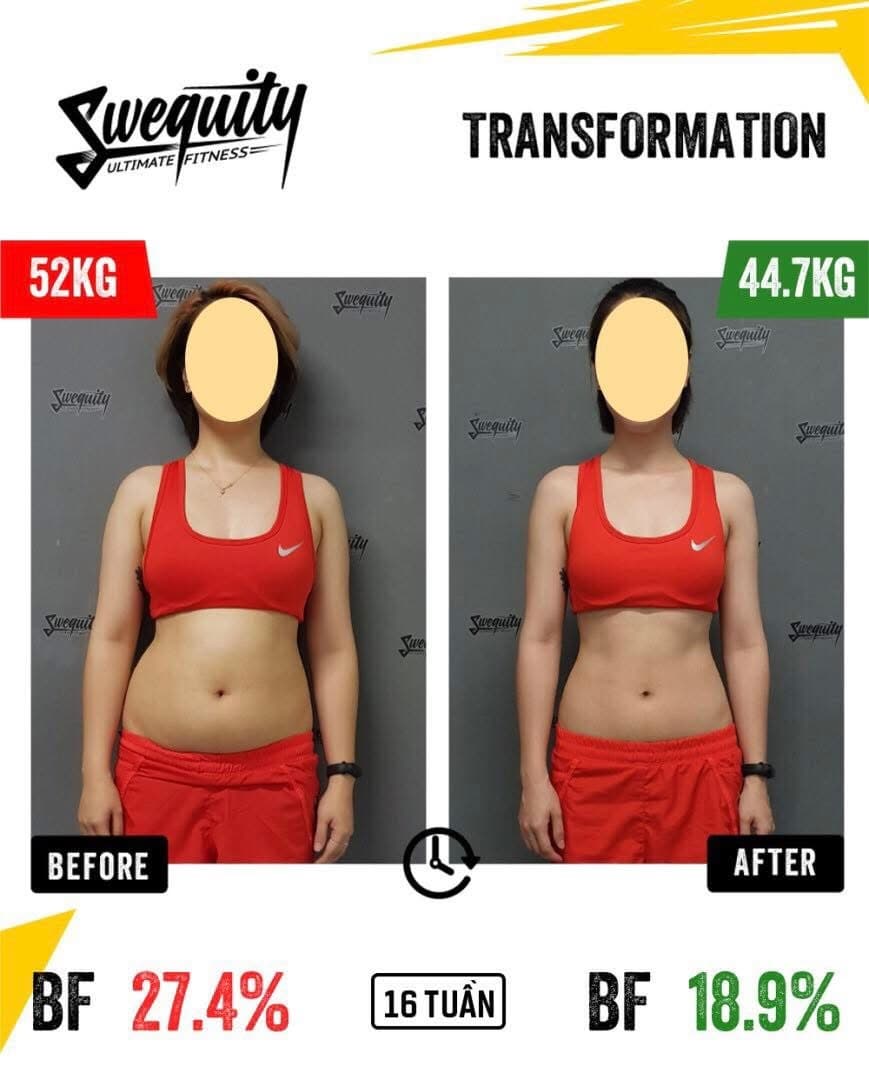 Khách Swequity Gyms — kết quả transformation